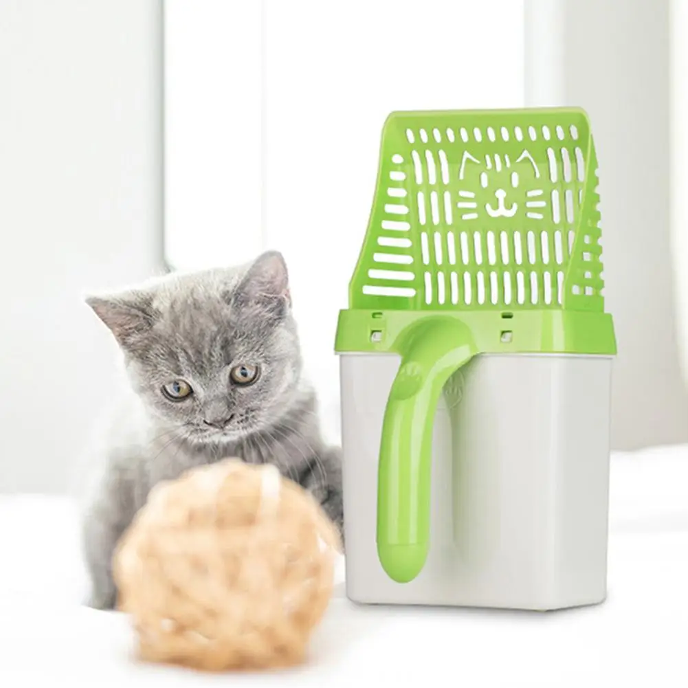 

TPFOCUS Thicken Grid Type Cat Shovel with Garbage Gag for Pet Litter Food Supplies