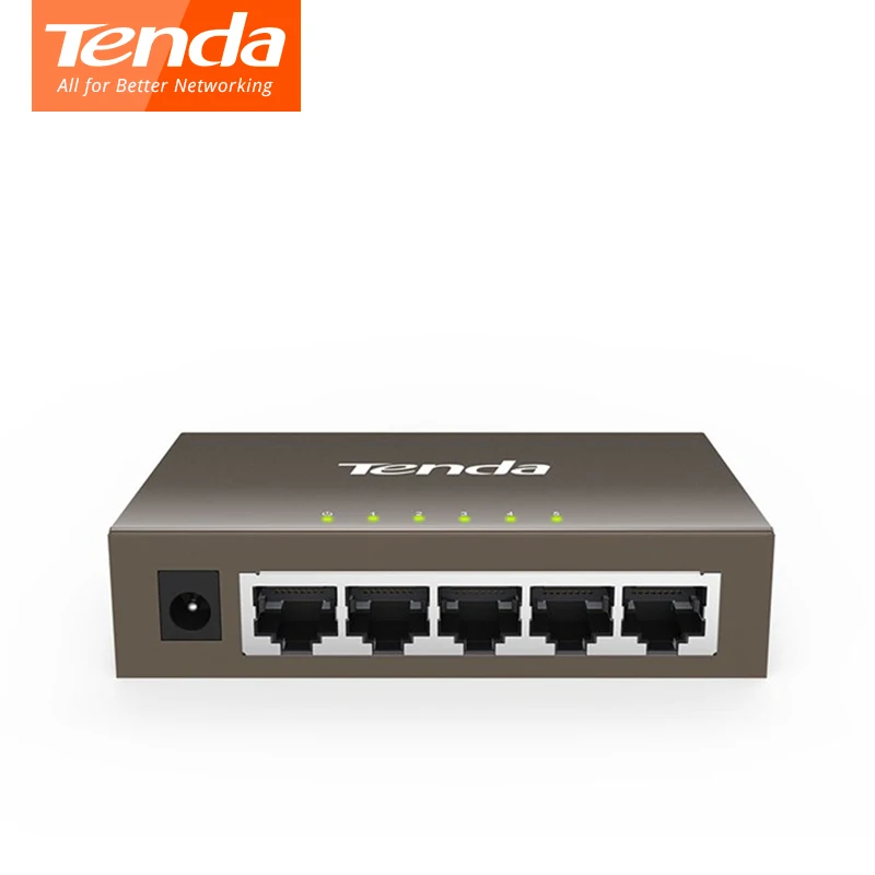 Tenda TEG1005D 5 портов 1000 м гигабитный Ethernet коммутатор, 10/100/1000Mpbs Ethernet сетевые коммутаторы, концентратор LAN, полный дуплексный, Auto MDI/MDIX