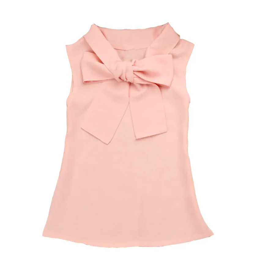 

Girls Shirts Solid Chiffon Blouses For Girls School Clothes Summer Sleeveless Vests Teenage Kids Tops 2 3 4 7 9 11 13 14 Years