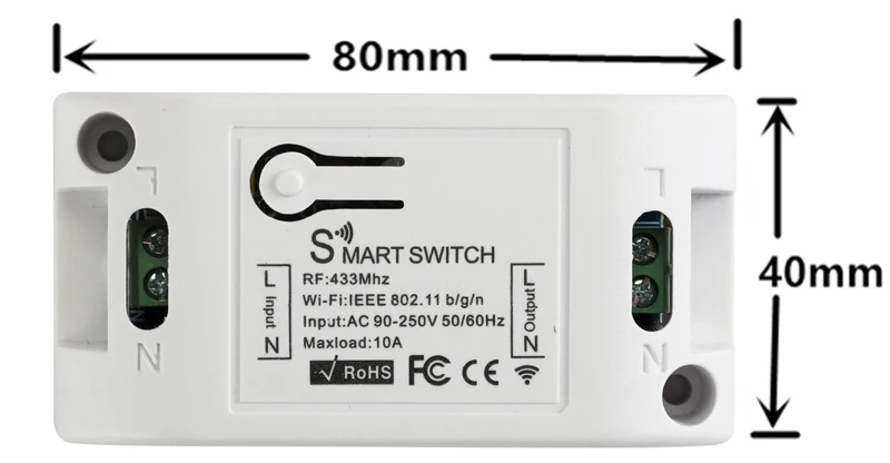 QIACHIP 5 шт. RF Wifi 433 МГц 10A/2200 Вт беспроводной пульт дистанционного управления включение/выключение задержка умный Домашний Светильник APP контроллер для Google Home Alexa