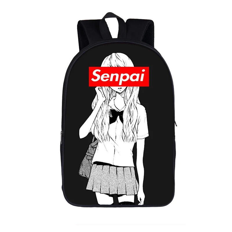 Sugoi Senpai аниме Waifu персонализированные шикарные школьные сумки с принтом для подростков школьный рюкзак женская сумка для книг - Цвет: 16sugoi02