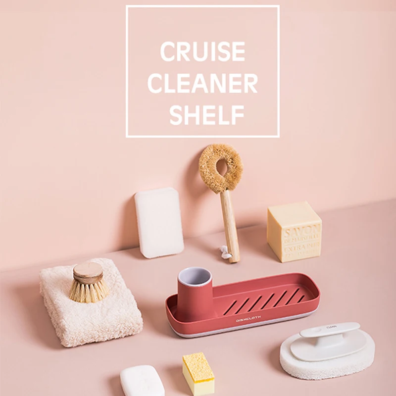 

Ship Shape Kitchen Cleaning Tool Storage Rack Bathroom Toothbrush Soap Storage Holders Kitchen Utensil Box Brush Storage Rack