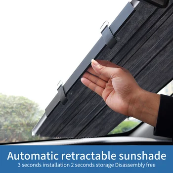 

60cm Car Window Sunshade Retractable Windshield Sunshade Cover Shield Curtain Auto Sun Shade Block Anti-UV Car Window Shade