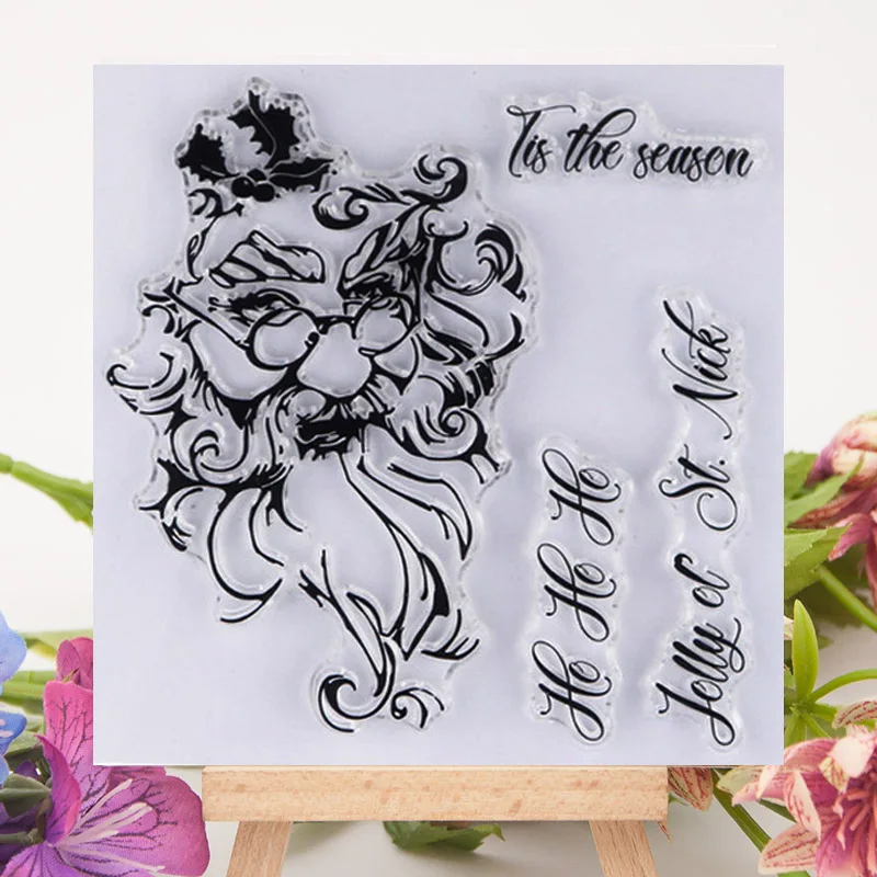

Christmas Stamp Transparent Rubber Clear Stamps Flower stamp background Silicone Stamps for DIY Scrapbooking card making