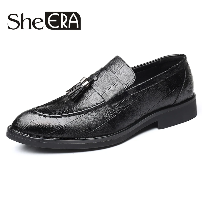 Main Homme Mocassins Gland Formelle Robe Slip On Chaussures Nouvelle Cuir Chaussure Élégante Pu Black Mode brown Dropship Hommes En Simple Casual rtIrap