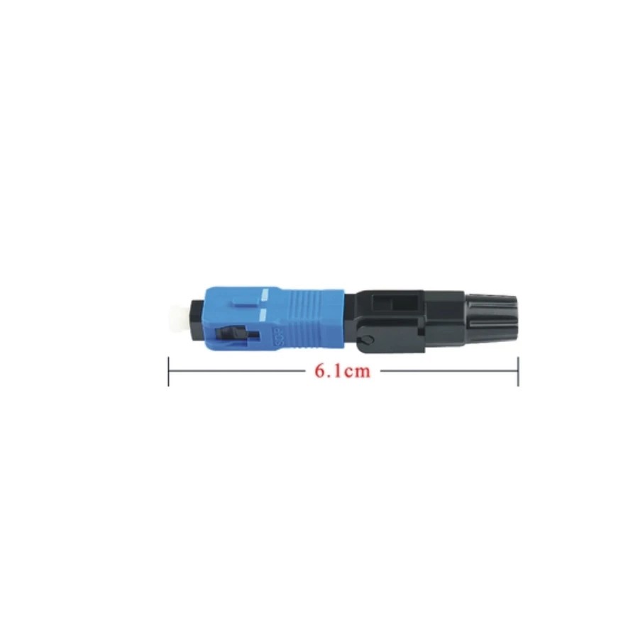 100 шт оптоволоконный соединитель FTTH SC/UPC Синий вид