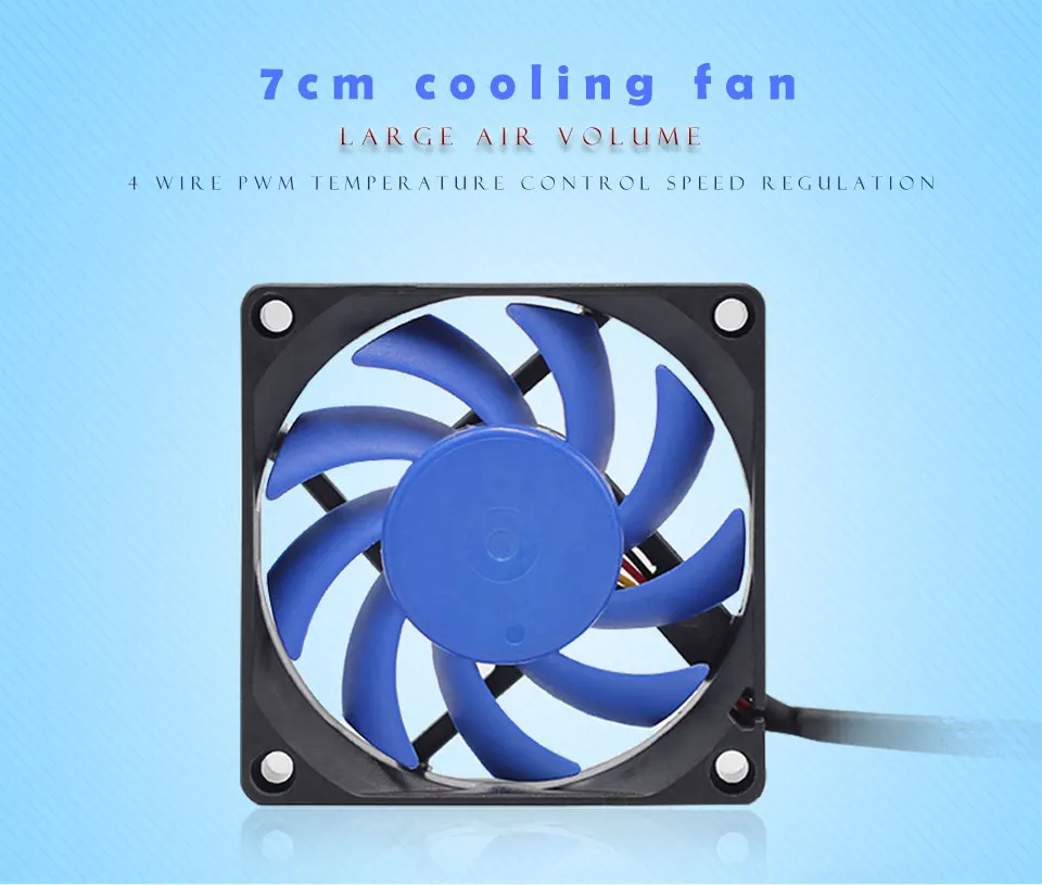 7 см вентилятор охлаждения небольшой шасси охлаждения AMD процессор вентилятор охлаждения 7015 вентилятор 4 pin ШИМ контроль температуры