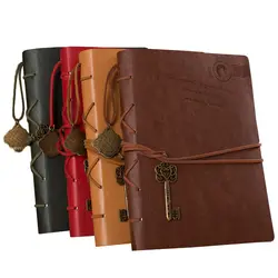 Qshoic ноутбук дневник блокнот путешественника дневник Искусственная кожа крафт-бумага старинный кожаный блокнот путешественника