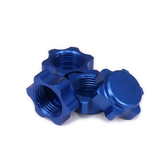 Cheap 17mm Aluminum Wheel Hub Hex Nut Fine Anti-Dust Cover For 1/8 RC Hobby Car BuggyTruck Hop-Up Parts HSP Axial HPI Traxxas Himoto