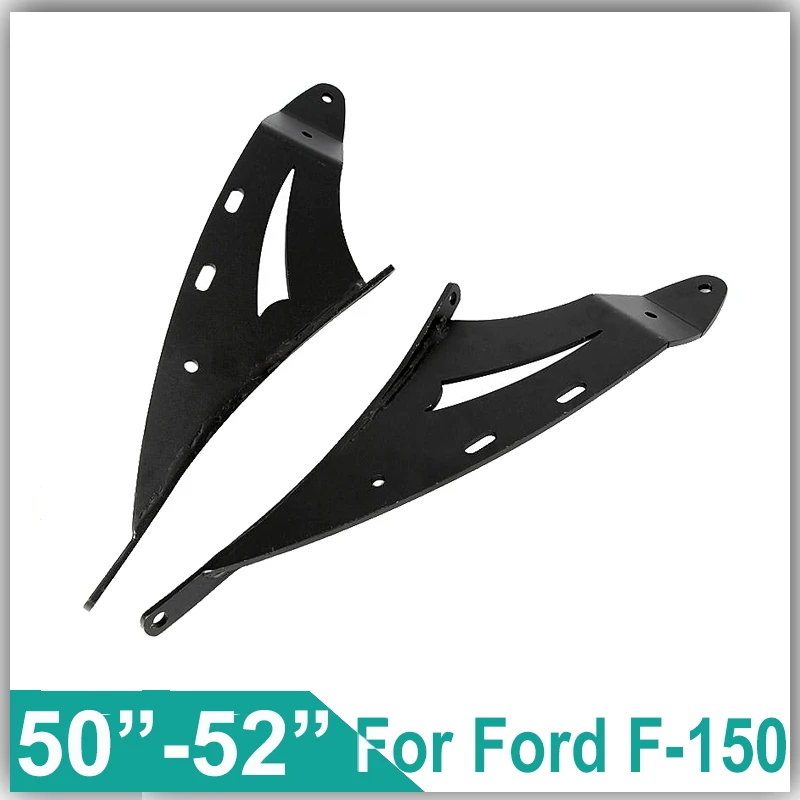 

Oslamp For Ford F-150 Pickup 4WD/2WD 2004-2014 Steel Mounts to Install 50~ 52" Straight LED Light Bar on Upper Windshield
