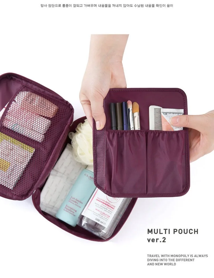 SOBU Waterproof Portable Zipper Cosmetic Bag dot beauty Case Make Up Tas Purse Organizer Storage Travel Wash Pouch K1049