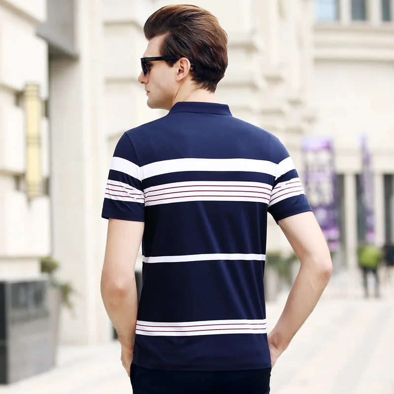 Tace& Shark polo man летняя полосатая футболка с короткими рукавами мужская повседневная и модная рубашка поло