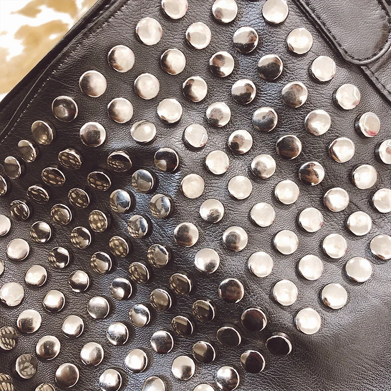 Mulheres de couro preto casual tote senhoras