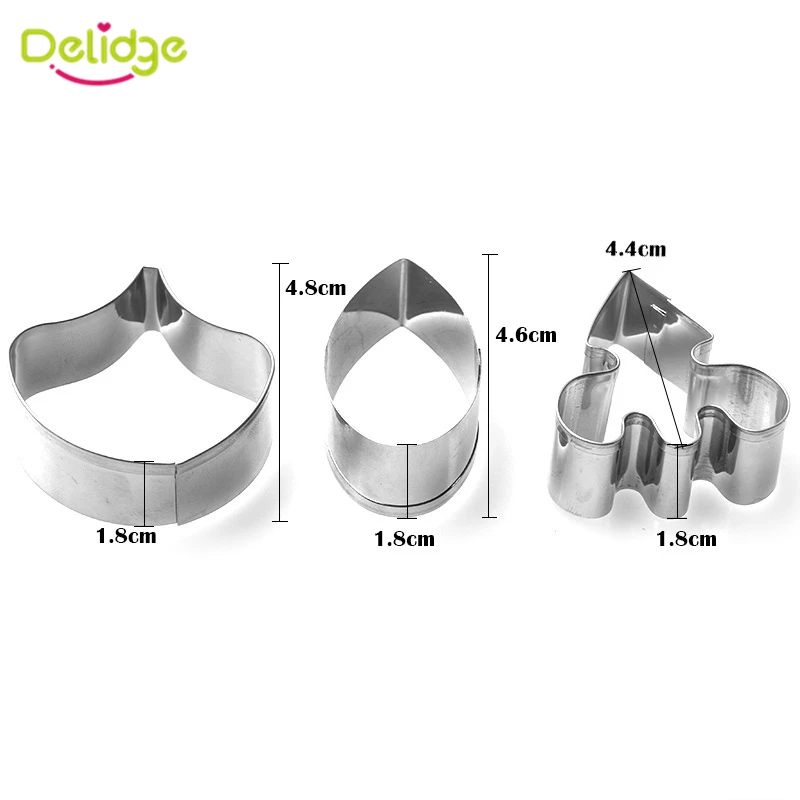 Delidge 3 шт./компл. резак для печенья из нержавеющей стали 3D в виде бабочки орхидеи