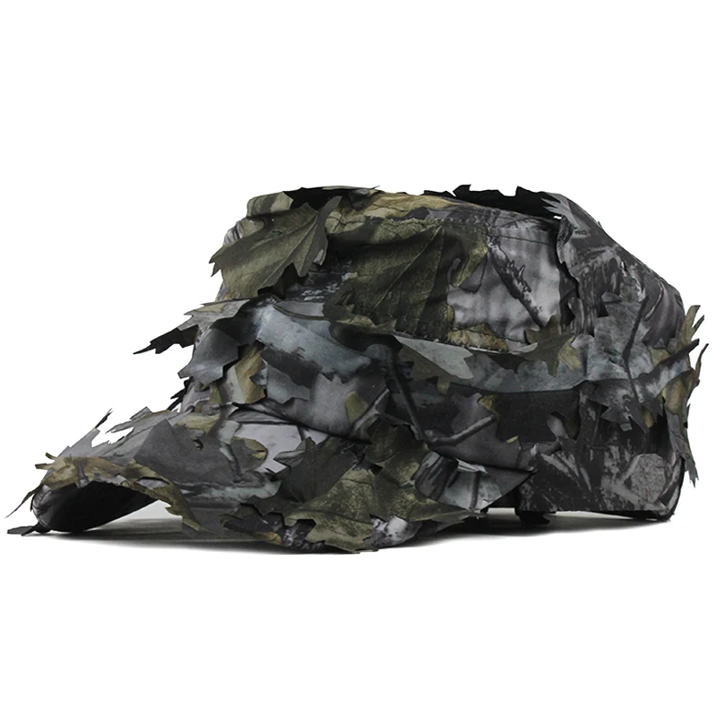 [FLB] Мужская кепка из стираного хлопка, камуфляжные военные шапки с листьями, стиль, дышащий солнцезащитный козырек, Кепка с язычком для мужчин, шапка для папы F324 - Цвет: F324 Gray
