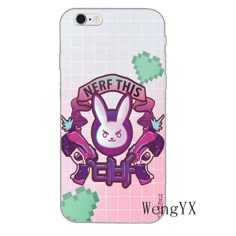 Популярный силиконовый мягкий чехол для телефона Game OW overwatch D Va iPhone X 8 8plus 7 7plus 6 6s plus