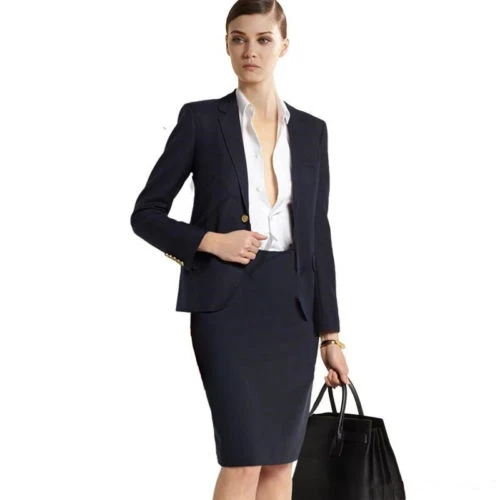 New Black Women Business Suits Slim Fit Female Office Suits Top And ...