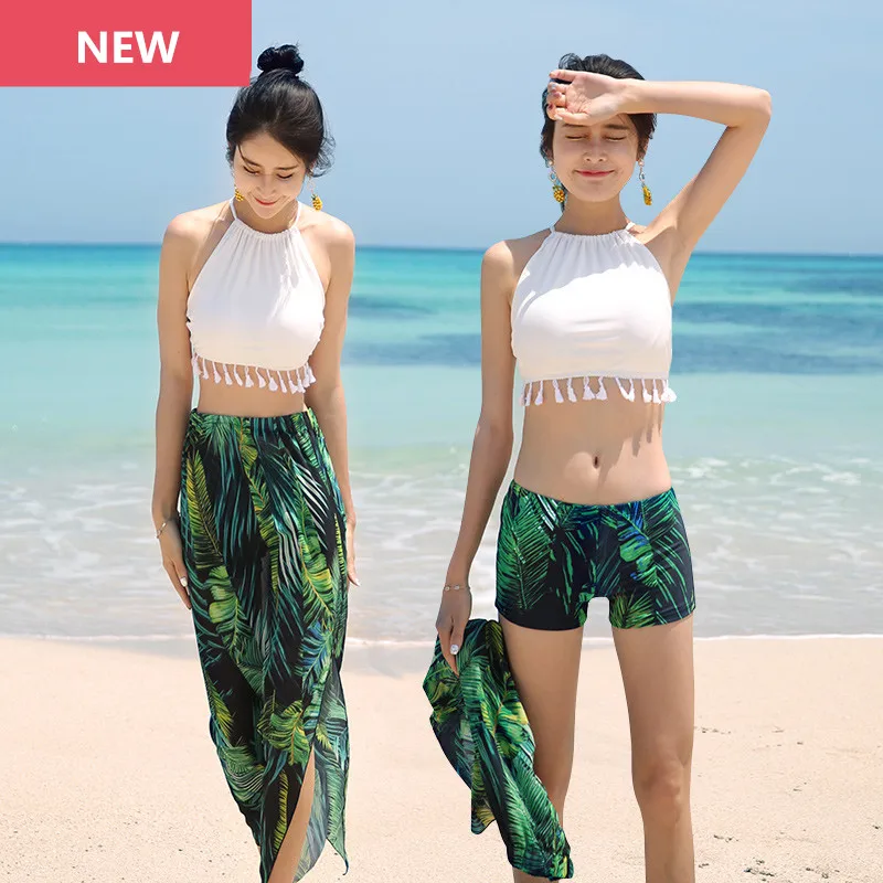 swimming crop top and shorts