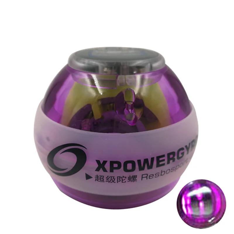 12000 RPM 30LBS LED Power Wrist Strengthener Ball Gyroscope Power PVC Forearm Speed Counter Hand Spinner Force Ball 6 Color E
