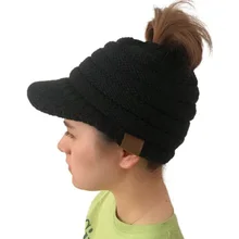 XEONGKVI новая вязанная шапка с буквенным хвостом s зимний бренд Snapback полые кепки с козырьком для женщин Кепка с козырьком каскетка