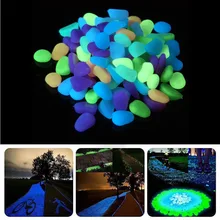 Яркие светящиеся камни, светящиеся в темноте, садовый декор, украшение для аквариума, галька, камни, аквариум, разноцветные, H10140