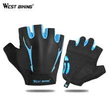 WEST BIKING Cycling Gloves Half Finger GEL Sports Gloves Shockproof Anti-slip Guantes Ciclismo Men Woman Summer Bicycle Gloves