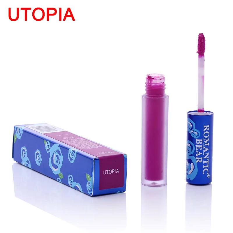 Матовая губная помада Batom Lips Makeup Rouge с романтическим медведем, водостойкий жидкий блеск для губ 789