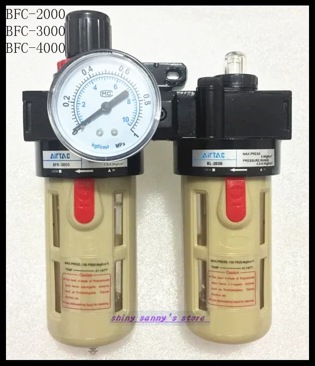 1Pcs BFC 4000 BSP 1 2 Air Filter Regulator Lubricator Combinations in 