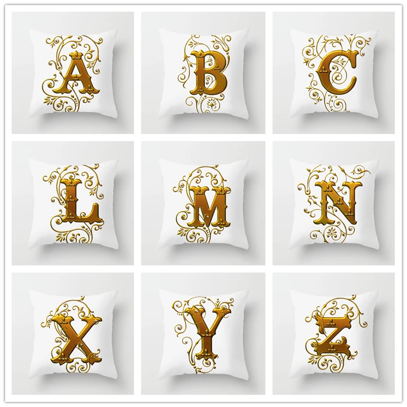 

Florals English Letters Throw Cushion Covers 45x45CM Polyester Soft Pillow Covers for Sofa Home Car Decorative Pillowcases