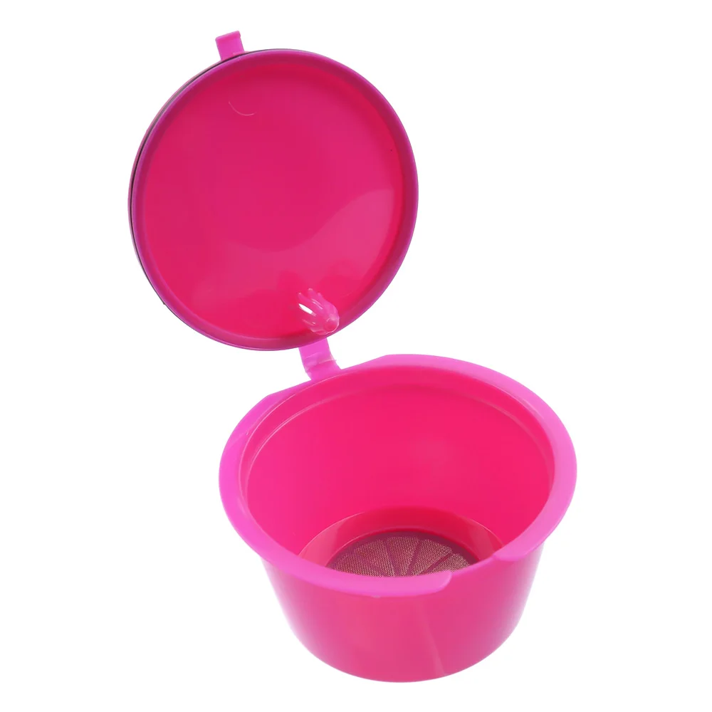 Сладкий вкус многоразовый фильтр для кофе кухонный многоразовый пластиковый кофе капсулы чашки кофейная посуда питьевые аксессуары - Цвет: Rose Red