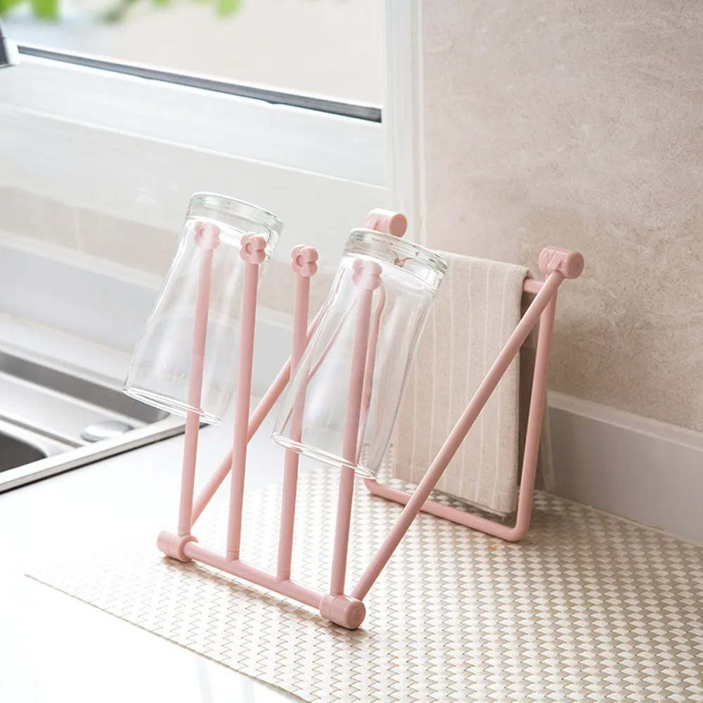 Kitchen Bathroom Multifunctional Towel Rack Hanger Collapsible Plastic