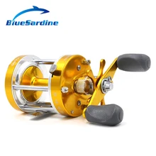 Барабаны морской лодки Катушка Троллинг Рыбалка Катушка baitcasting 2+ 1 BB море колеса Наживка литья Рыбалка снасти