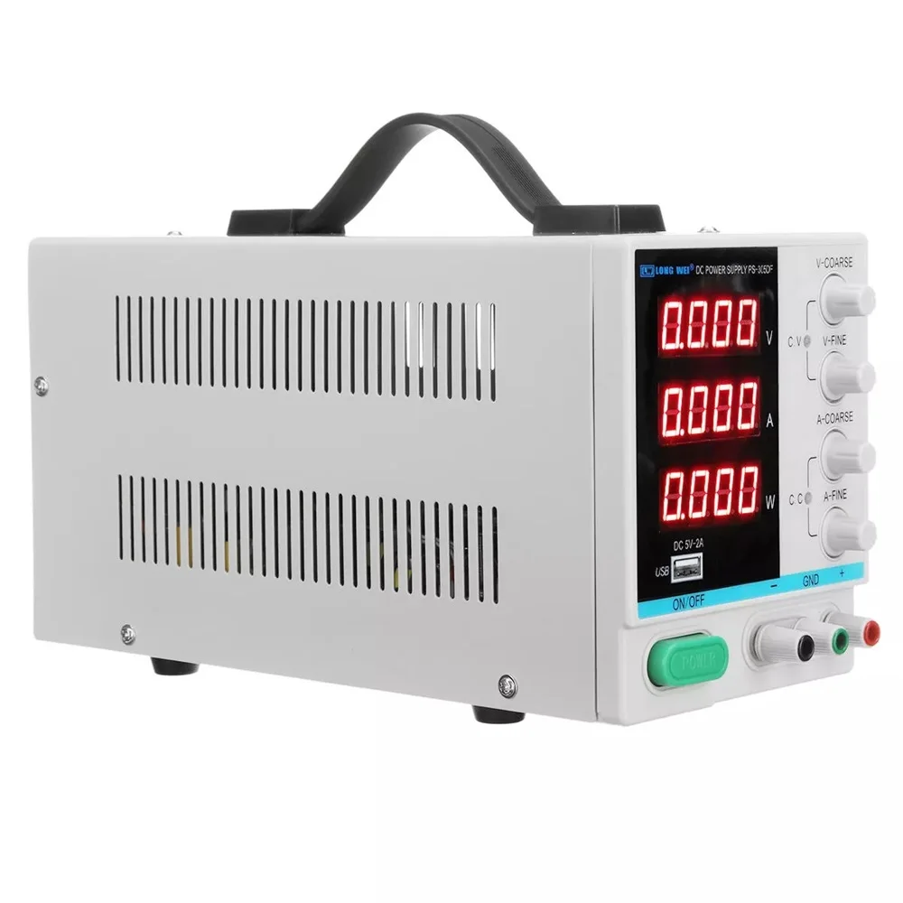 Длинные WEI PS-305DF 110 В/220 В 30 в 5A регулируемый светодиодный цифровой дисплей постоянного тока Питание коммутация регулируется 5 в 2A USB питание