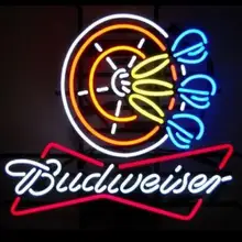 На заказ Budweiser Дартс пивной бар СТЕКЛО Неоновый свет знак пивной бар