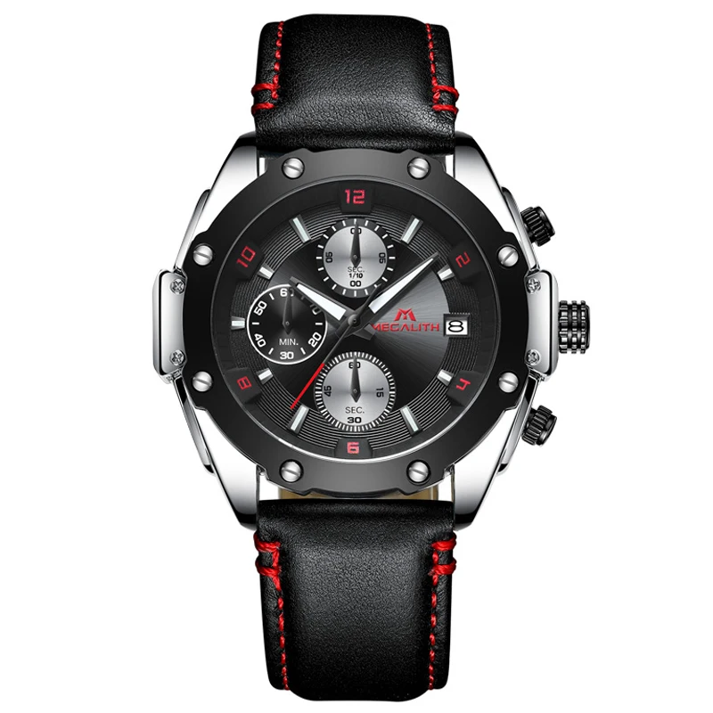 MEGALITH 15.99$ Mens Watch Top Brand Automatic Mechanical Watches Sport Waterproof Watch Stainless Steel Band Horloges Mannen - Цвет: 8031black