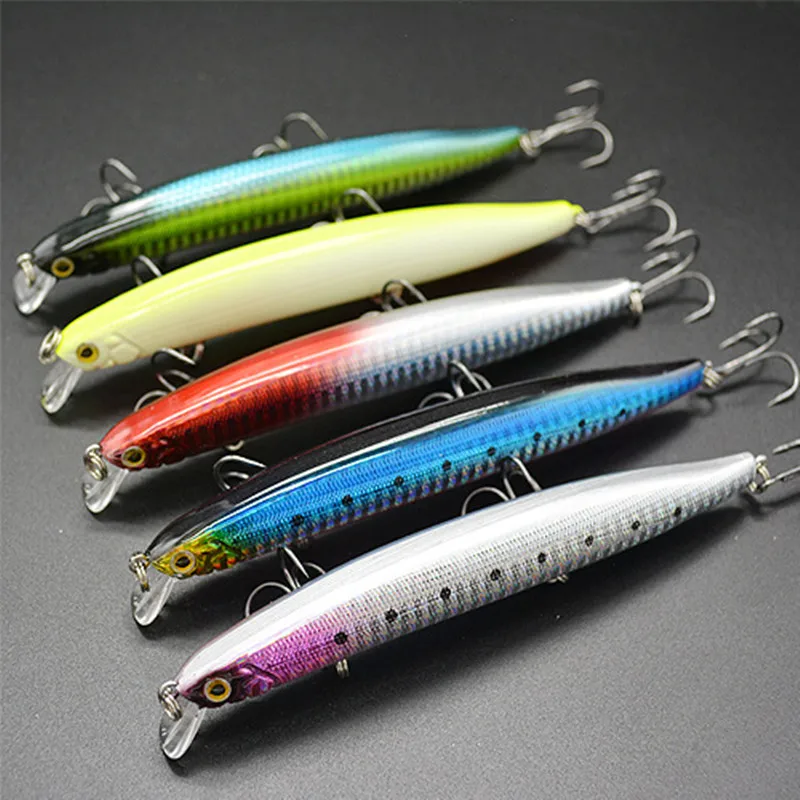 Floating Fishing Lure Minnow Bait 14cm 18g ABS Plastic Hard Artificial