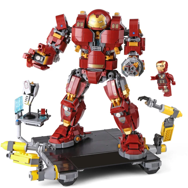 

1527Pcs Super Hero Avengers Compatible legoINGly Marvel The Iron Man Anti Hulk Mech Kid Toys Building Bricks Blocks Model Gifts