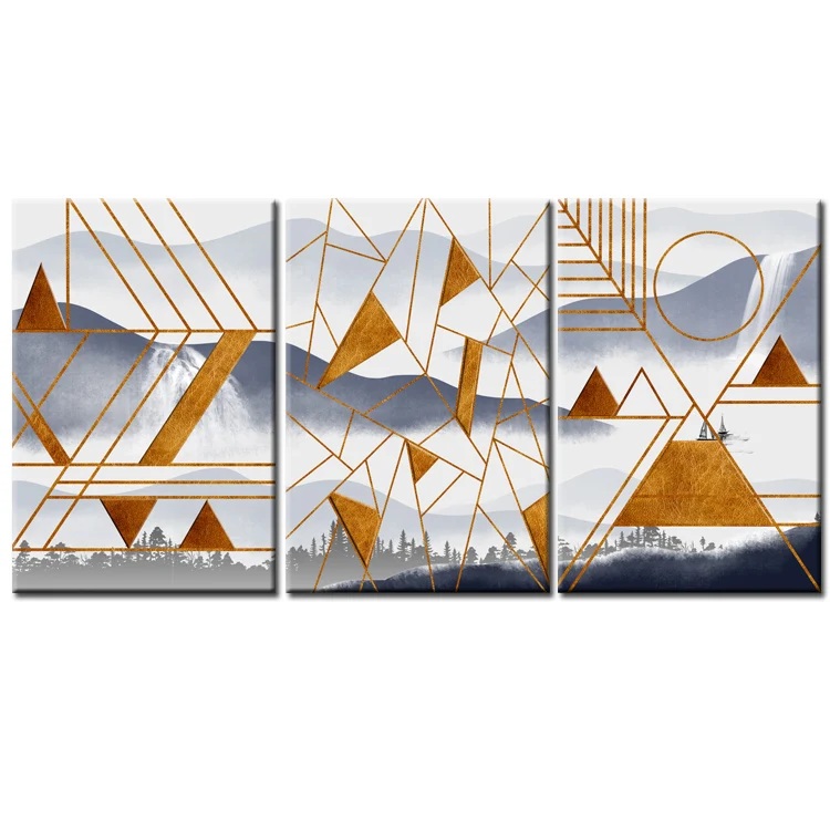 

Wholesale Modern abstract series Paintings Wall Art Home Decoration framed Canvas Painting For Living Room