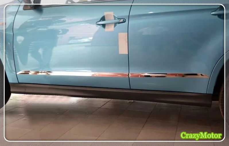 Для peugeot 4008 2012- ABS Автомобильная Боковая дверь молдинги на двери авто аксессуары автостайлинг