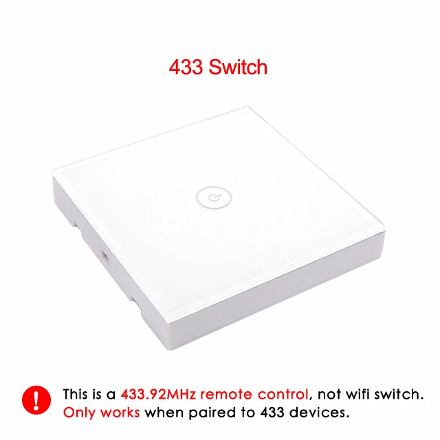 Sonoff T1 UK умный Wifi настенный сенсорный переключатель 1 2 3 банда стеклянная панель настенный светильник переключатель 433 RF Ewelink Поддержка приложения Alex Google Home - Комплект: T433 Sticky Switch