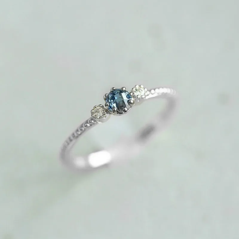 Женские и натуральные морские синие пробные кольца обручальное свадебное кольцо для сватовства ювелирные изделия