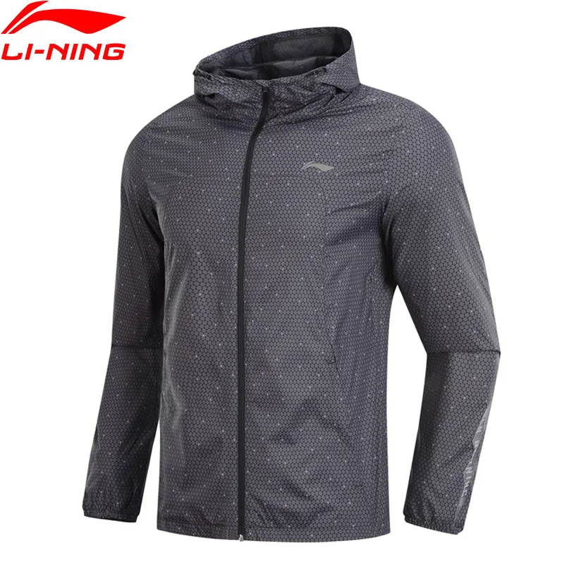 

Li-Ning Men Running Series Windbreakers FC-FREE PROOF Waterproof 100% Polyester Regular Fit LiNing Sports Jacket AFDP063 CJFM19