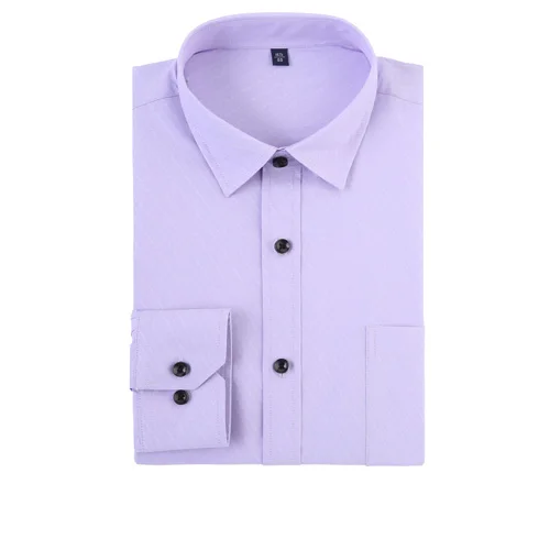 Clerence Jeetoo Для мужчин Smart Повседневная рубашка с длинным рукавом Solid Dress shirt Для мужчин Regular Fit в полоску высокое качество Для мужчин s 2018