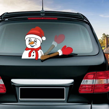 

Car Styling Christmas Santa Claus Sticker Car Waving Rear Windshield Decal Sticker Wagging Wiper Sticker