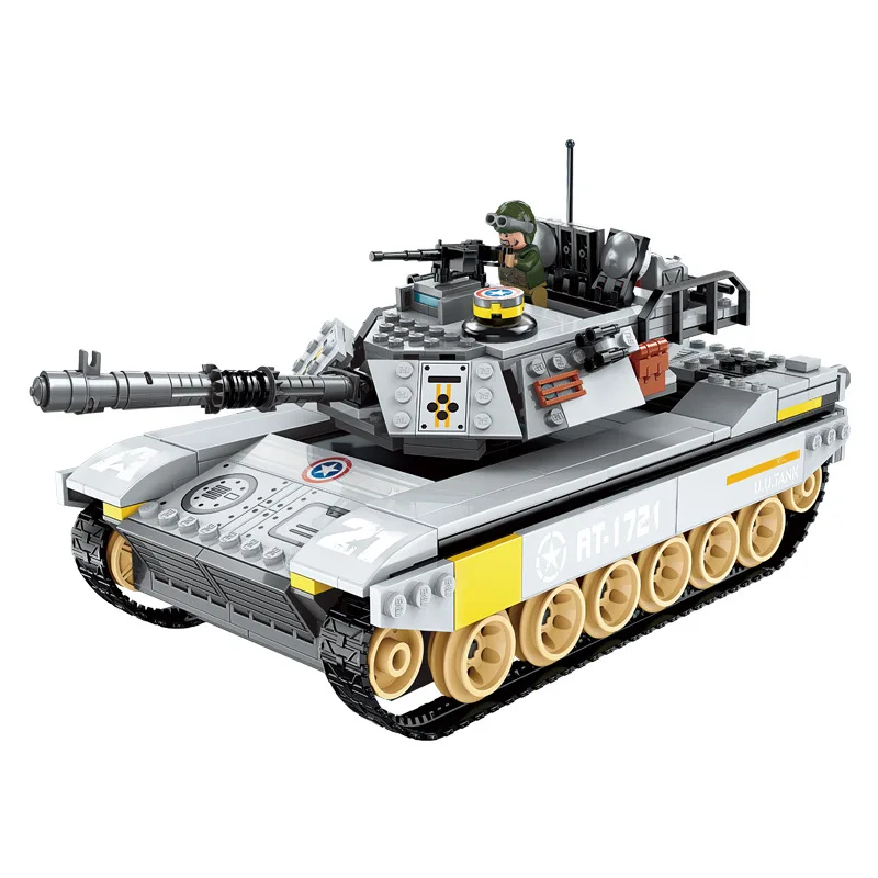 482pcs Battlefield series children's toy gift boy military model building blocks Compatible Legoing city Overlord tank dispatch