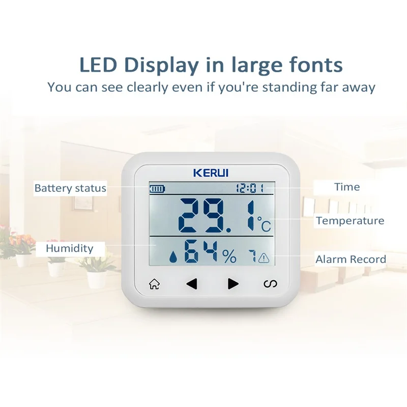 Goede CORINA TD32 LED Instelbare Temperatuur En Vochtigheid Alarm Sensor Detector Alarm Beschermen de persoonlijke en materiële