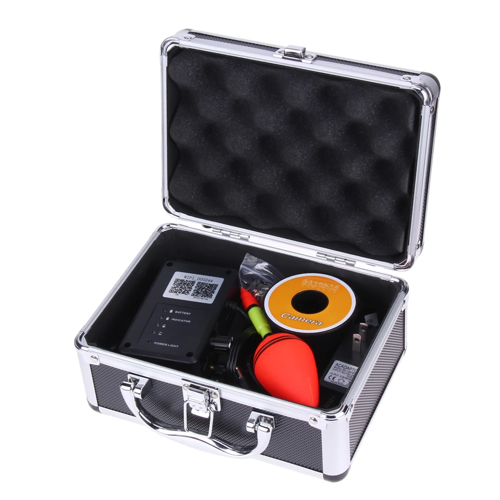 

Fish 2.4G WIFI Antenna Wireless Waterproof Underwater 12 highlight Night Vision 1000TVL Fishing Video Camera with Aluminum Box