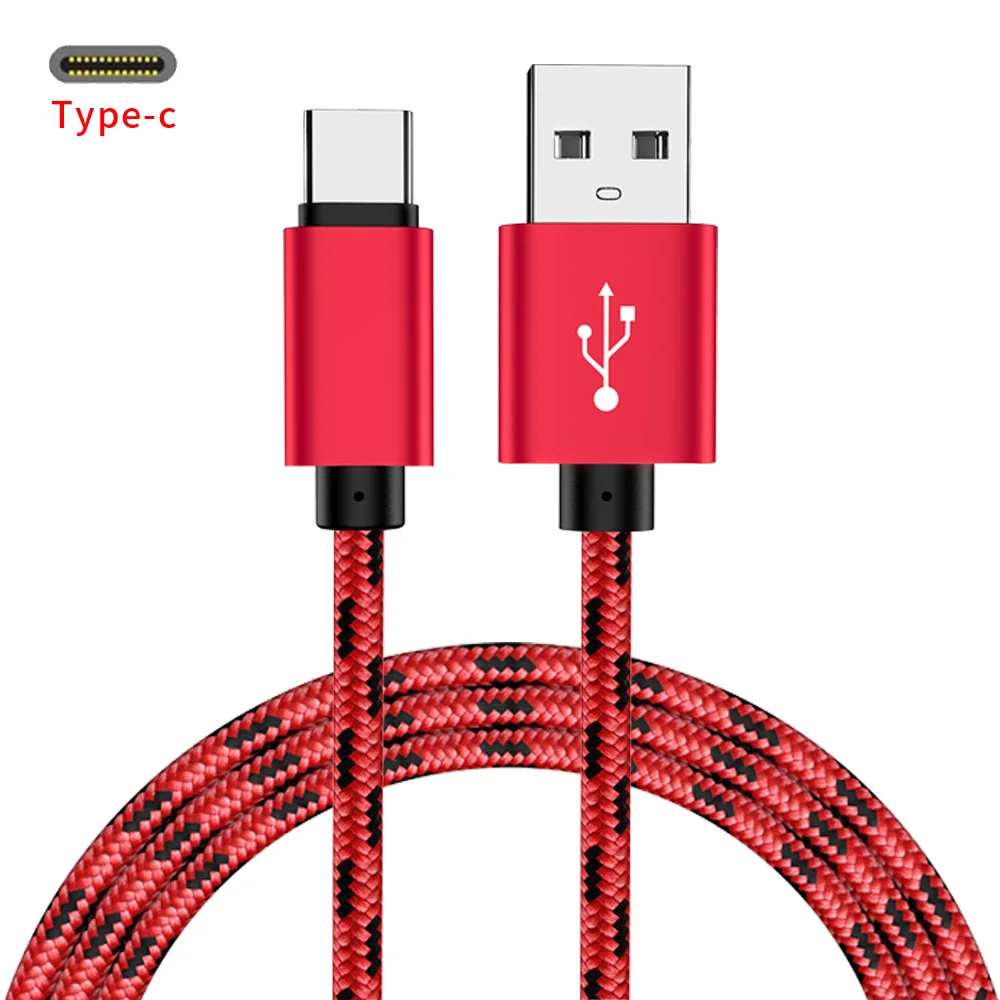 REZ X7 usb type-C кабель для Xiaomi Redmi huawei samsung USB C кабель для мобильного телефона кабель для быстрой зарядки для устройств usb type-C шнур - Цвет: Красный