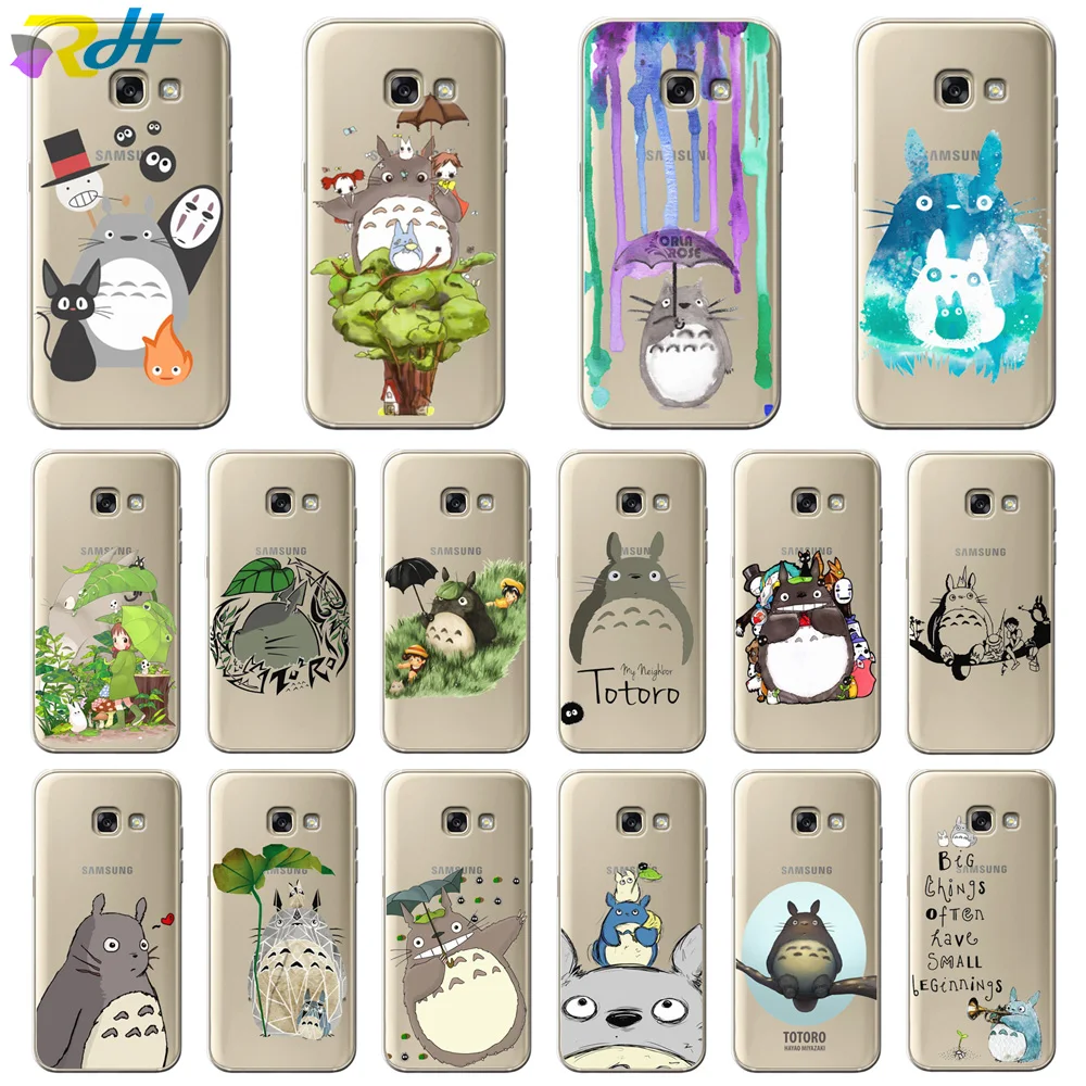 Мягкий чехол из ТПУ для Samsung Galaxy A7 2018 Coque Etui Cute Totoro A10 20 30 40 50 70 A6 A8 Plus | Мобильные