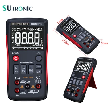 

RM409B True-RMS Digital Multimeter 9999 Counts Analog Bar Graph Voltage Ammeter Ohm Auto range Frequency Duty Cycle Tempture